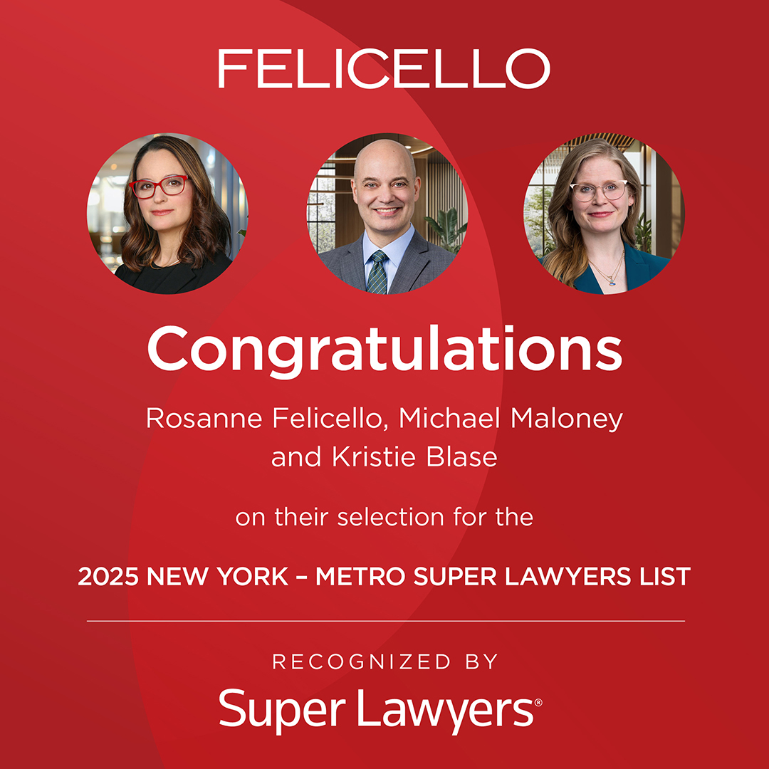 Picture of Super Lawyers Recognizes Felicello Lawyers for 2025 New York - Metro Super Lawyers List